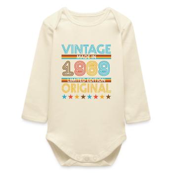 1969 - Body bébé manches longues biologique - écru doux - Devant