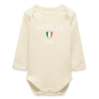 J’adore Dublin, Dublin souvenir - Body bébé manches longues biologique - écru doux - Devant