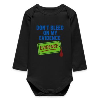 Chimiste médico-légal, Laboratoire criminel, Toxicologie - Body bébé manches longues biologique - noir - Devant