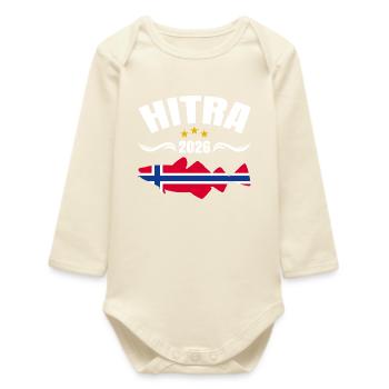 Hitra Fishing Tour 2026 - Baby Organic Long-Sleeved Bodysuit - soft Ecru - Front