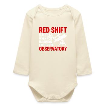 Astronomie Humour Science Jeu de mots - Body bébé manches longues biologique - écru doux - Devant