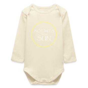 Soleil abstrait Fun motif Maritime Coucher de soleil - Body bébé manches longues biologique - écru doux - Devant