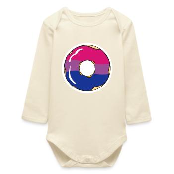 Bisexuel Donot Donut Bi LGBTQ Queer Pride LGBT - Body bébé manches longues biologique - écru doux - Devant