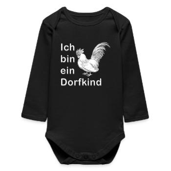 Je suis un enfant du village - Body bébé manches longues biologique - noir - Devant