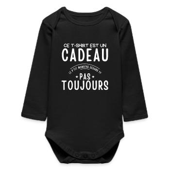 Dieses T-Shirt ist ein Humor-Geschenk für Kleinkind Junge Mädchen - Baby Organic Langarmbody - Schwarz - Vorne