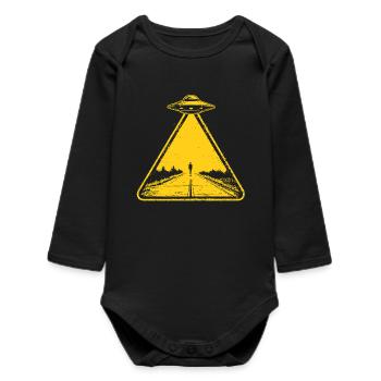 UAP Sign - Baby Organic Long-Sleeved Bodysuit - black - Front
