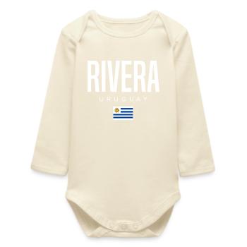 Rivera Uruguay Uruguayans - Baby Organic Long-Sleeved Bodysuit - soft Ecru - Front