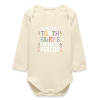 Dental Lab Technician Instruments  - Baby Organic Long-Sleeved Bodysuit - soft Ecru - Front