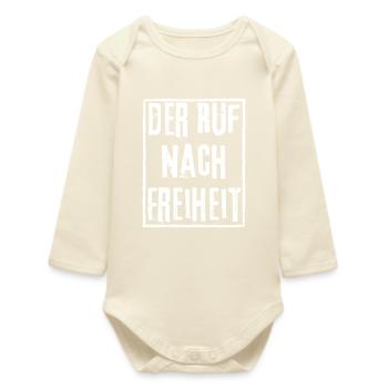 L’APPEL À LA LIBERTÉ - STYLE GRAFFITI PUNK ROCK - Body bébé manches longues biologique - écru doux - Devant