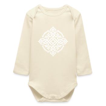Celtic Cross - Baby Organic Long-Sleeved Bodysuit - soft Ecru - Front