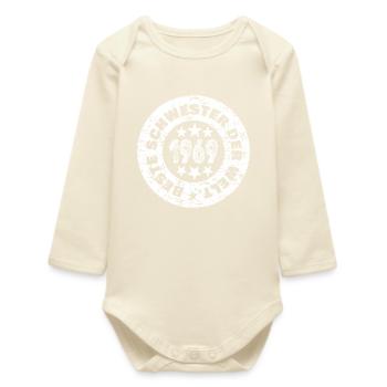 Sister 1969 - Baby Organic Long-Sleeved Bodysuit - soft Ecru - Front