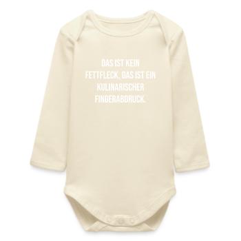 Empreinte culinaire - Body bébé manches longues biologique - écru doux - Devant