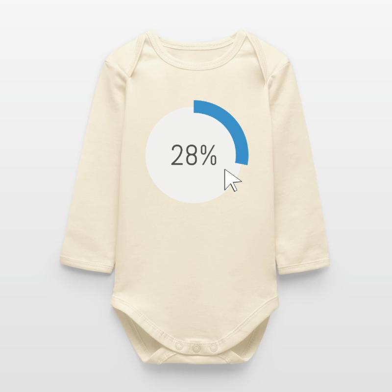 Blue Progress Ring IT Software PC Computer Baby Organic Long-Sleeved Bodysuit