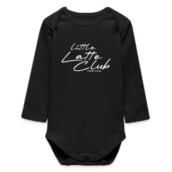Little Latte Club - Design pour le lait pour bébé - Body bébé manches longues biologique - noir - Devant