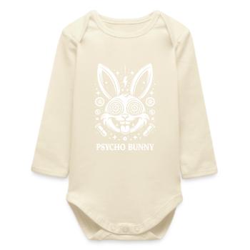 Psycho Bunny Neon Psychédélisme - Body bébé manches longues biologique - écru doux - Devant
