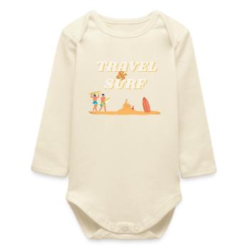 Vacation - Baby Organic Long-Sleeved Bodysuit - soft Ecru - Front