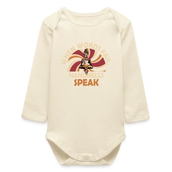 Choir Music Instrument Handbell Choir - Baby Organic Long-Sleeved Bodysuit - soft Ecru - Front