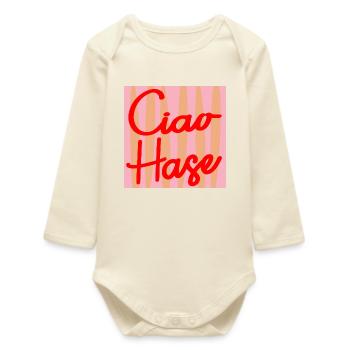 CIAO BUNNY SELF-WORTH - Baby Organic Long-Sleeved Bodysuit - soft Ecru - Front