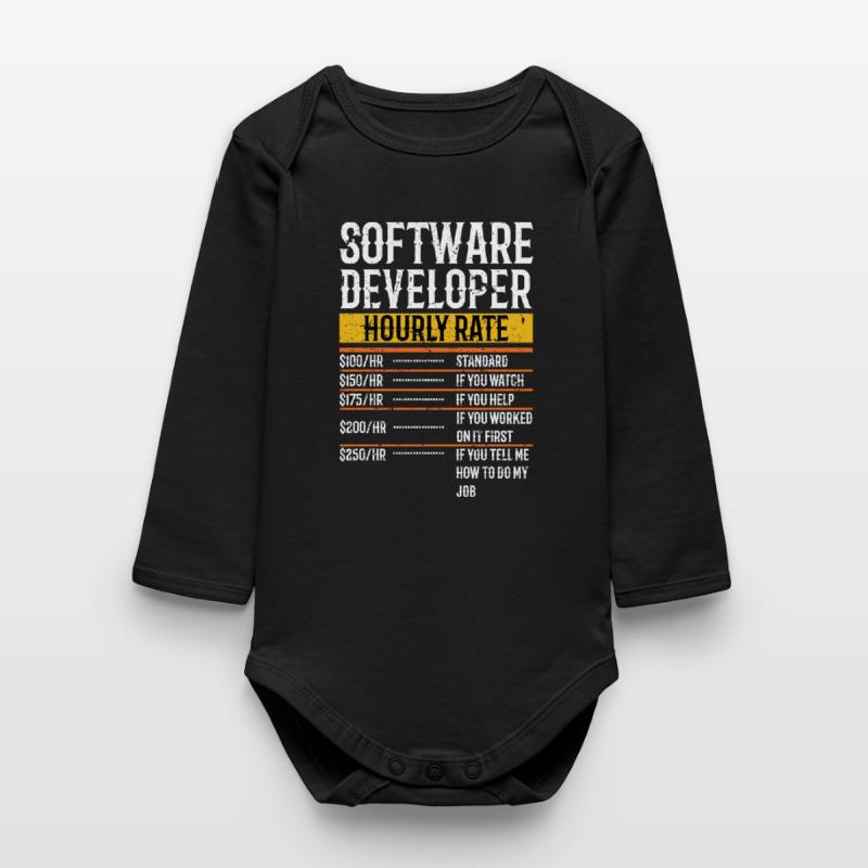 Software Developer Hourly Rate Software Developer Baby Organic Long-Sleeved Bodysuit