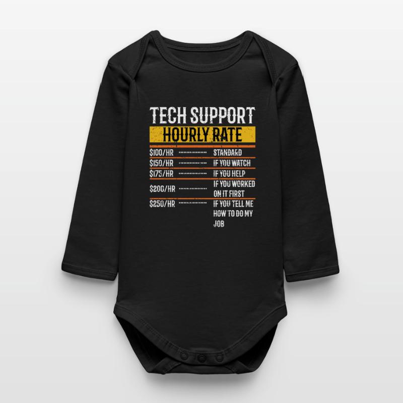 Support technique Taux horaire Programmeur Technique Body bébé manches longues biologique