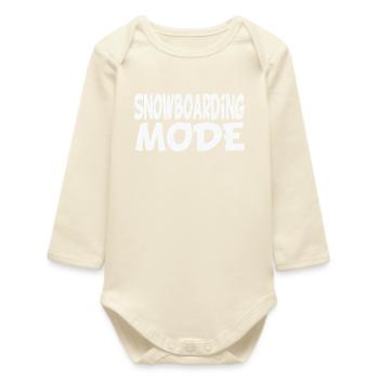 Snowboarding fashion - Baby Organic Long-Sleeved Bodysuit - soft Ecru - Front