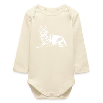 Chien de berger - Body bébé manches longues biologique - écru doux - Devant
