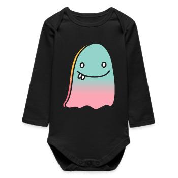 Geist doodle gradient - Baby Organic Langarmbody - Schwarz - Vorne