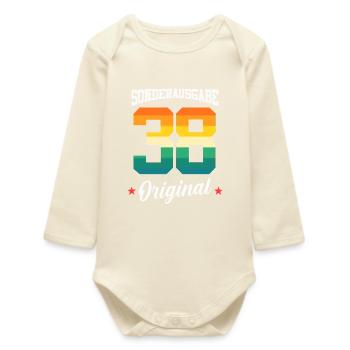 38 Geburtstag - Baby Organic Langarmbody - Natur - Vorne