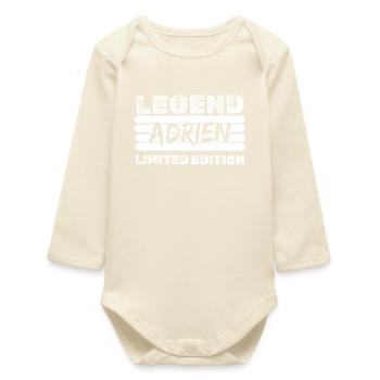 Legend Adrien Limited Edition - Baby Organic Long-Sleeved Bodysuit - soft Ecru - Front