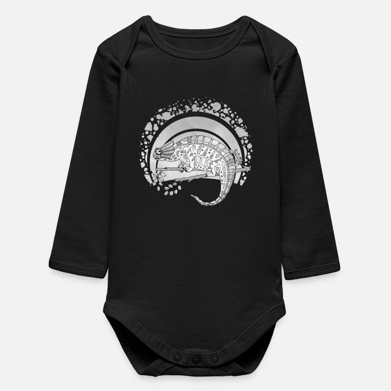 Caméléon - Body bébé manches longues biologique - noir