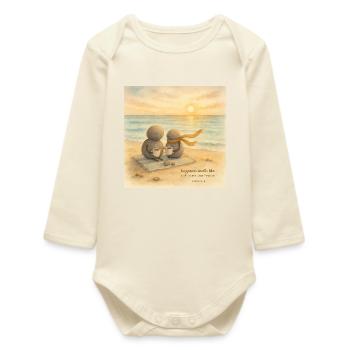 Compagnons de café Sea Breeze - Body bébé manches longues biologique - écru doux - Devant