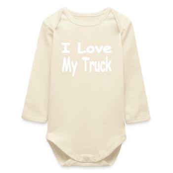 camion - Body bébé manches longues biologique - écru doux - Devant