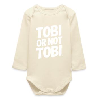 Tobi ou pas Tobi – Telle est la question - Body bébé manches longues biologique - écru doux - Devant