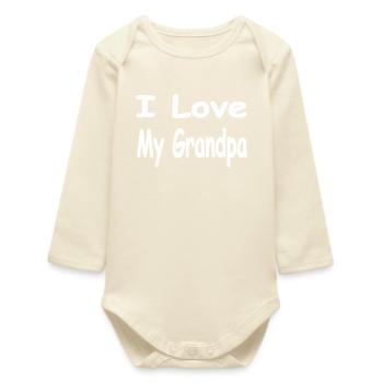 Grandfather - Baby Organic Long-Sleeved Bodysuit - soft Ecru - Front