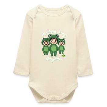 Brigade de grenouilles de Portland - Body bébé manches longues biologique - écru doux - Devant