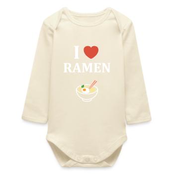 Ich liebe Ramen Bol - Baby Organic Langarmbody - Natur - Vorne