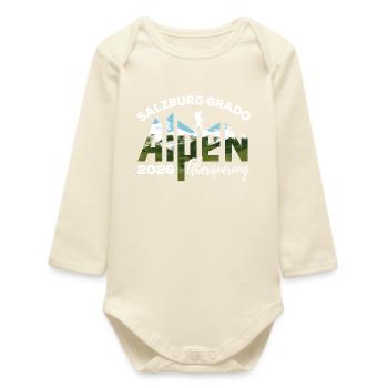 Alpenüberquerung Alpen 2026 Salzburg Grado Wandern - Baby Organic Langarmbody - Natur - Vorne