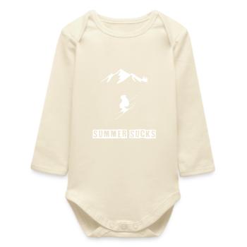 Skifahren - Summer sucks - Baby Organic Langarmbody - Natur - Vorne