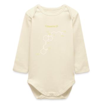 Vitamin D Structure - Baby Organic Long-Sleeved Bodysuit - soft Ecru - Front