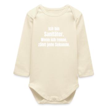 Sanitäter Sprint - Baby Organic Langarmbody - Natur - Vorne