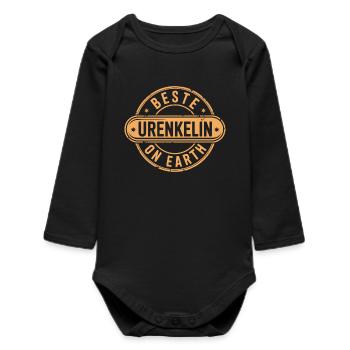Beste Urenkelin - Baby Organic Langarmbody - Schwarz - Vorne