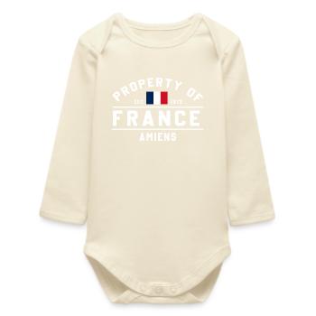 French Ownership in Amiens - Baby Organic Long-Sleeved Bodysuit - soft Ecru - Front