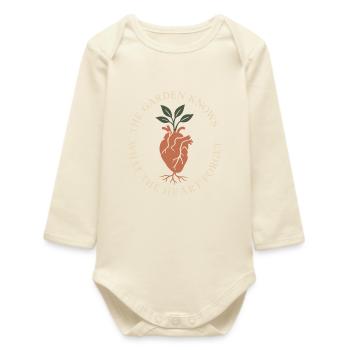 Humour de jardin drôle, amoureux des plantes, - Body bébé manches longues biologique - écru doux - Devant