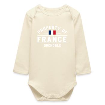 Französische Immobilien Grenoble - Baby Organic Langarmbody - Natur - Vorne
