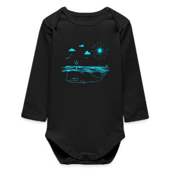 SOUPER - Body bébé manches longues biologique - noir - Devant