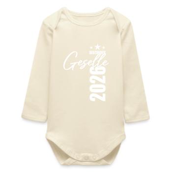 Compagnon réussi en 2026 - examen - réussite - Body bébé manches longues biologique - écru doux - Devant