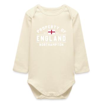 Propriété de l’Angleterre Northampton - Body bébé manches longues biologique - écru doux - Devant