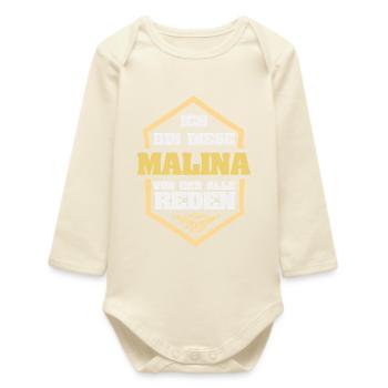 Malina comme prénom - Body bébé manches longues biologique - écru doux - Devant