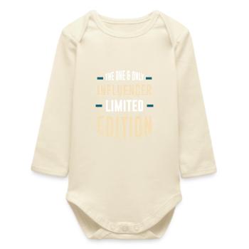 Einziger Influencer Limitierte Edition - Baby Organic Langarmbody - Natur - Vorne
