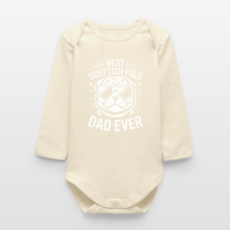 Scottish Folding Cats Scottish Fold Gift Baby Organic Long-Sleeved Bodysuit